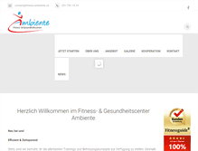 Tablet Screenshot of fitness-ambiente.ch